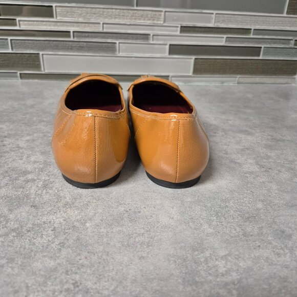 9 Franco Sarto Hesma Kiltie Fringed Pointy Toe Patent Flats Shoes - Picture 5 of 8